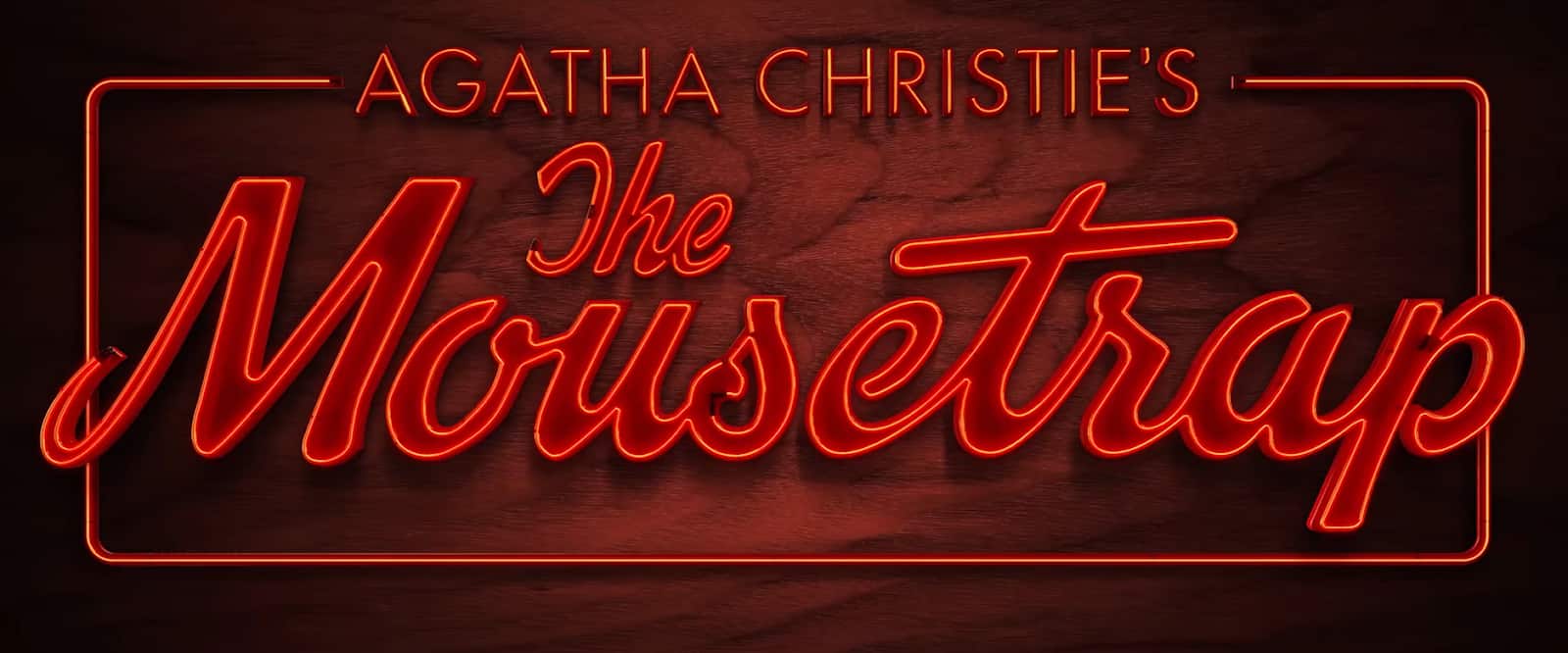 Neon sign for Agatha Christie's play "The Mousetrap"