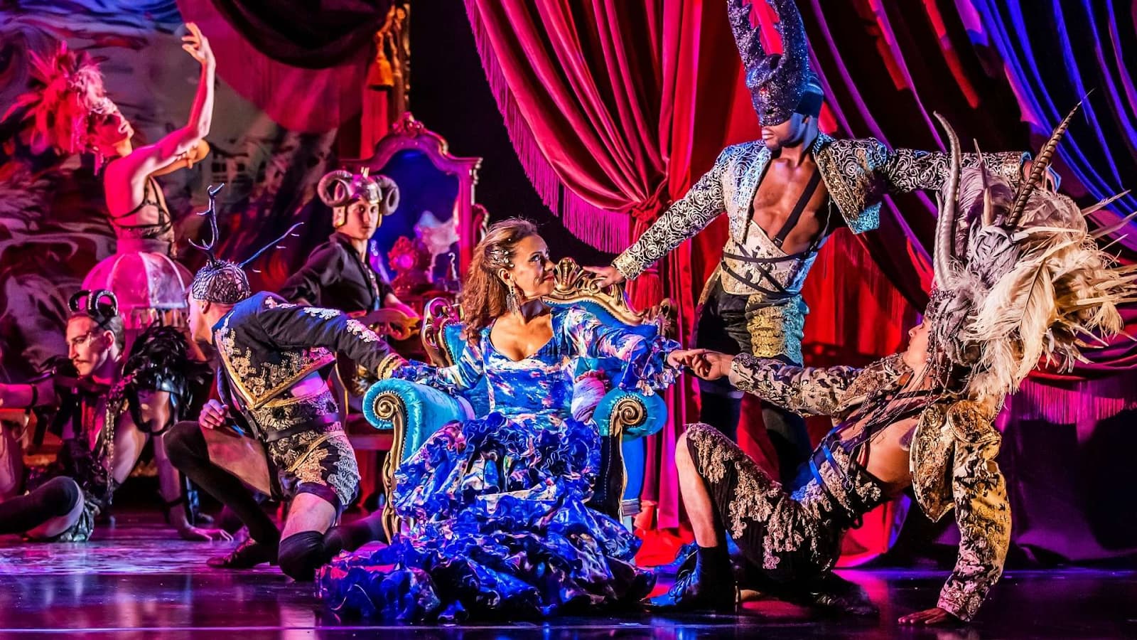 The cast dances a Flamenco production